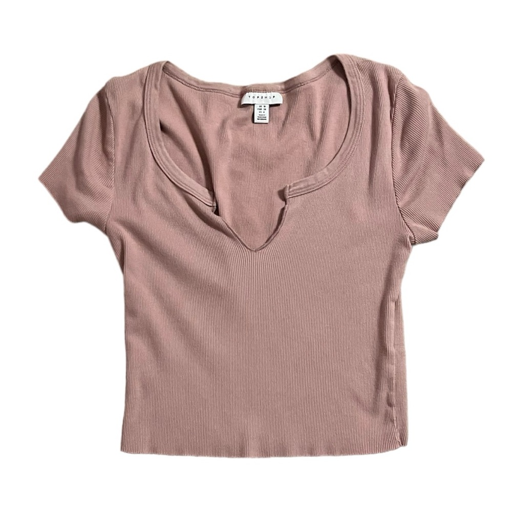 Topshop | Ribbed Cropped T-shirt